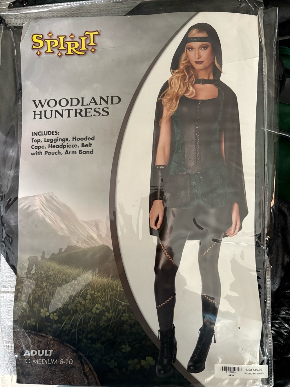 Spirit Woodland Huntress Costume - Green and Black